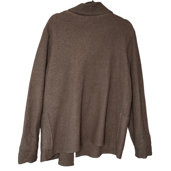 Cut Loose 100% Merino Wool Brown Collared Jacket Coat Size Medium - Picture 2 of 5